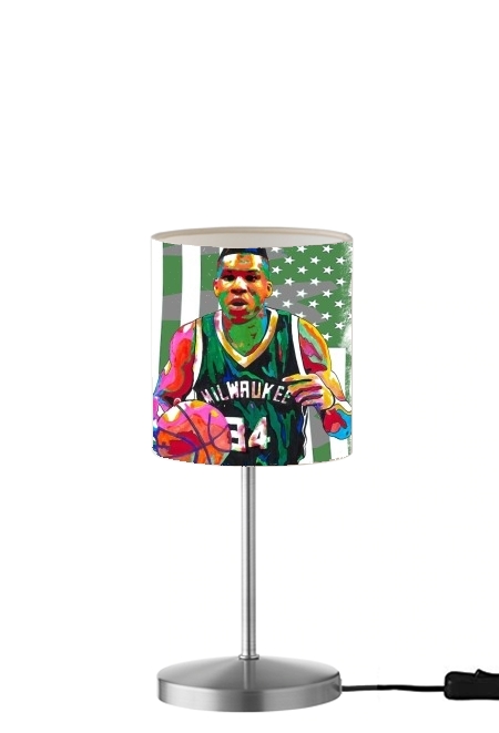  Giannis Antetokounmpo grec Freak Bucks basket-ball para Lámpara de mesa / mesita de noche