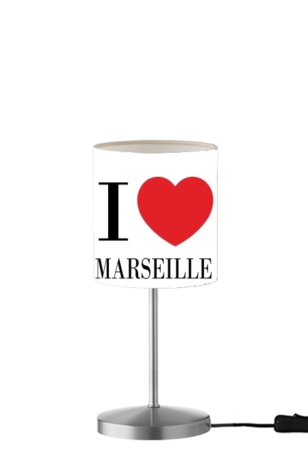  I love Marseille para Lámpara de mesa / mesita de noche