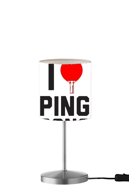  I love Ping Pong para Lámpara de mesa / mesita de noche