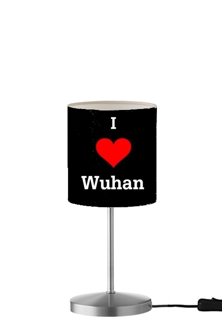  I love Wuhan Coronavirus para Lámpara de mesa / mesita de noche