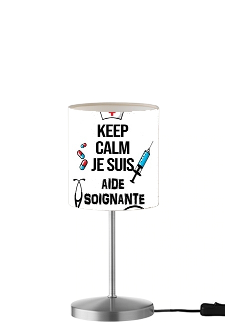  Keep calm je suis aide soignante para Lámpara de mesa / mesita de noche