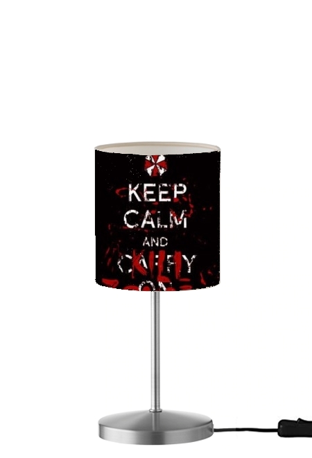  Keep Calm And Kill Zombies para Lámpara de mesa / mesita de noche