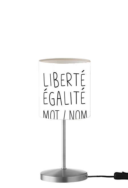  Liberte Egalite Personnalisable para Lámpara de mesa / mesita de noche