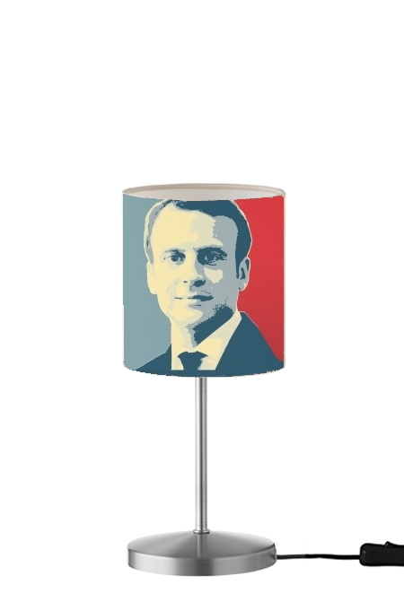  Macron Propaganda En marche la France para Lámpara de mesa / mesita de noche