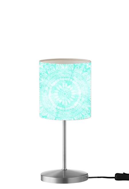  Mint Bohemian Flower Mandala para Lámpara de mesa / mesita de noche