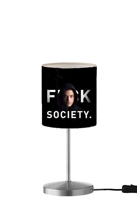  Mr Robot Fuck Society para Lámpara de mesa / mesita de noche