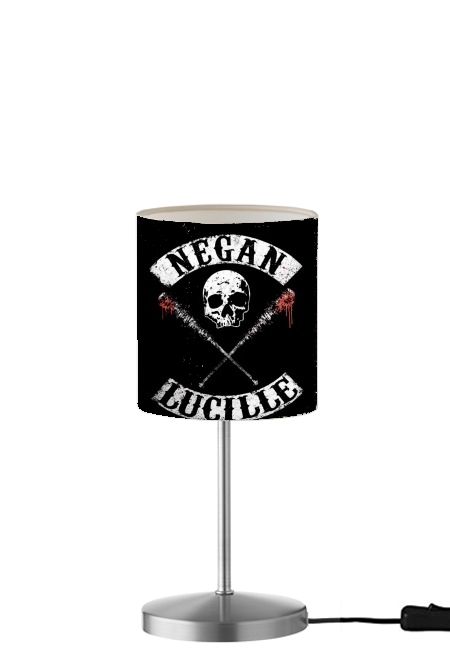  Negan Skull Lucille twd para Lámpara de mesa / mesita de noche