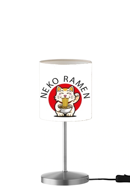  Neko Ramen Cat para Lámpara de mesa / mesita de noche