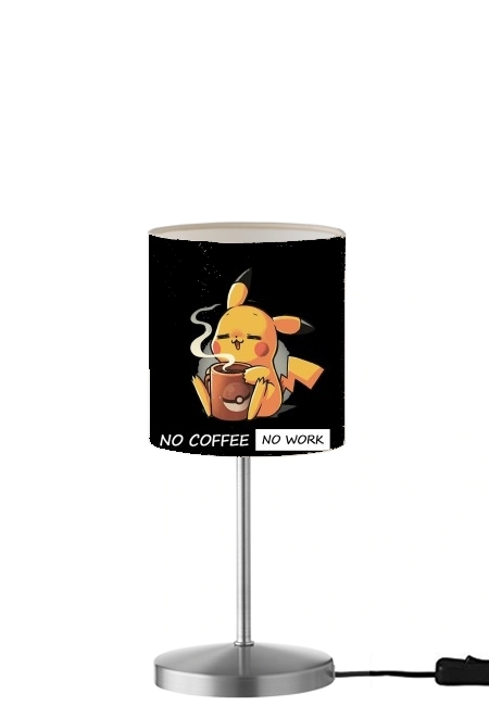  Pikachu Coffee Addict para Lámpara de mesa / mesita de noche
