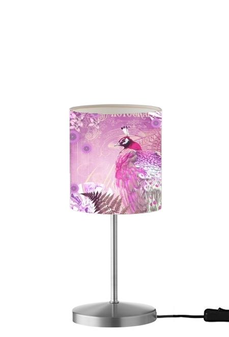  PINK PEACOCK para Lámpara de mesa / mesita de noche