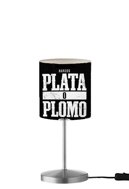  Plata O Plomo Narcos Pablo Escobar para Lámpara de mesa / mesita de noche