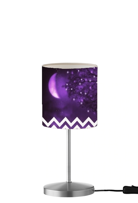  Purple moon chevron para Lámpara de mesa / mesita de noche