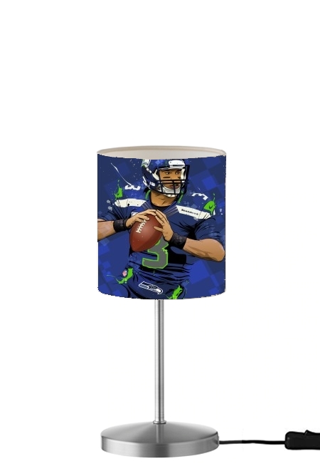  Seattle Seahawks: QB 3 - Russell Wilson para Lámpara de mesa / mesita de noche