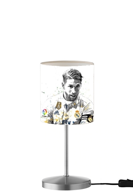  Sergio Ramos Painting Art para Lámpara de mesa / mesita de noche