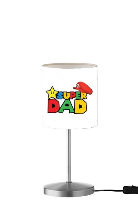  Super Dad Mario humour para Lámpara de mesa / mesita de noche