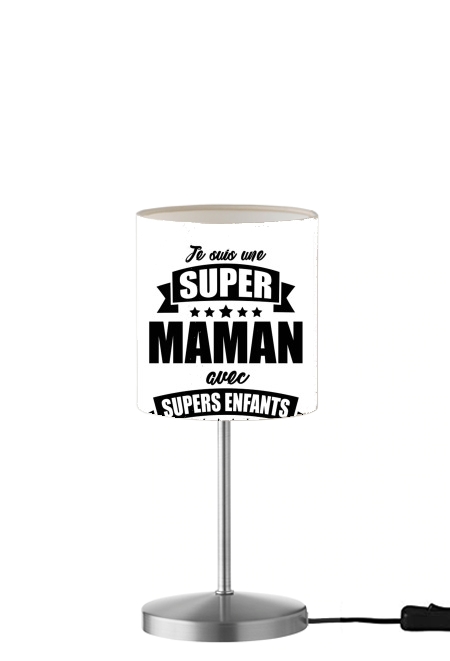  Super maman avec super enfants para Lámpara de mesa / mesita de noche