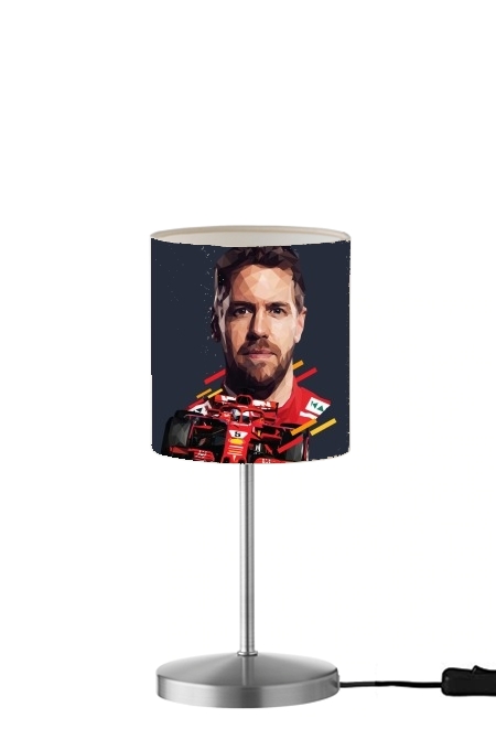  Vettel Formula One Driver para Lámpara de mesa / mesita de noche