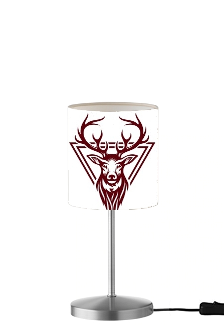  Vintage deer hunter logo para Lámpara de mesa / mesita de noche