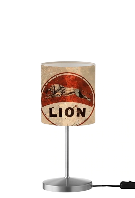  Vintage Gas Station Lion para Lámpara de mesa / mesita de noche