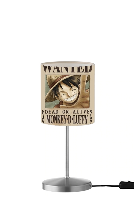  Wanted Luffy Pirate para Lámpara de mesa / mesita de noche