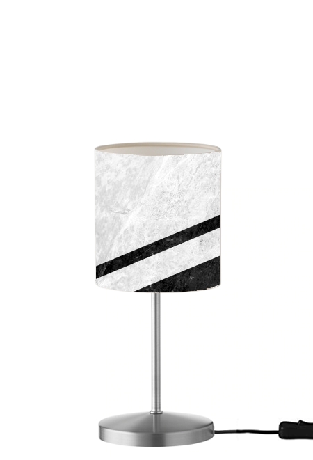  White Striped Marble para Lámpara de mesa / mesita de noche