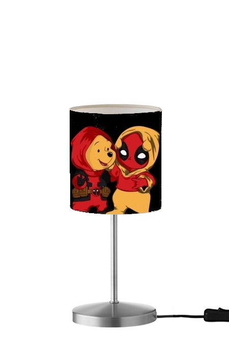  Winnnie the Pooh x Deadpool para Lámpara de mesa / mesita de noche