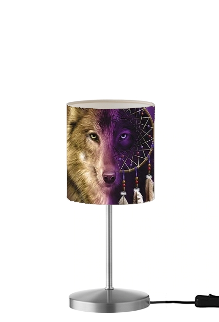  Wolf Dreamcatcher para Lámpara de mesa / mesita de noche
