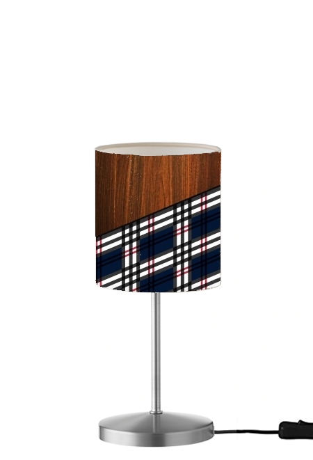  Wooden Scottish Tartan para Lámpara de mesa / mesita de noche