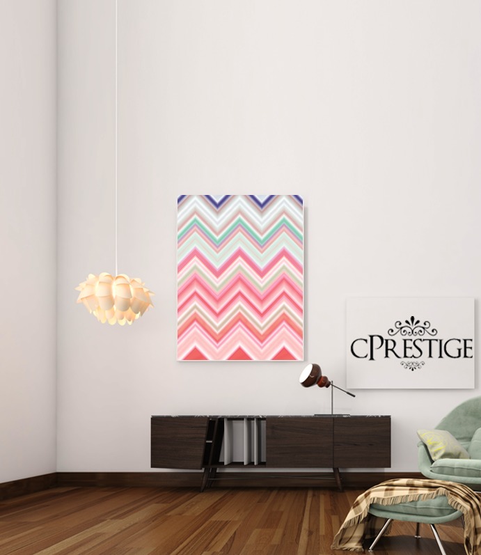  colorful chevron in pink para Poster adhesivas 30 * 40 cm