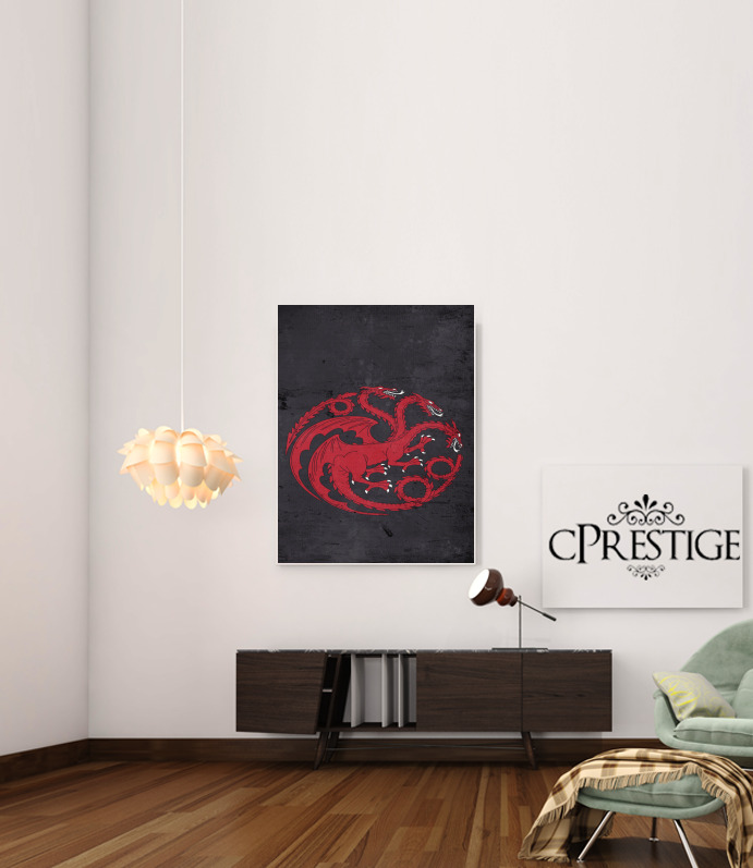  Flag Dragon House Red para Poster adhesivas 30 * 40 cm