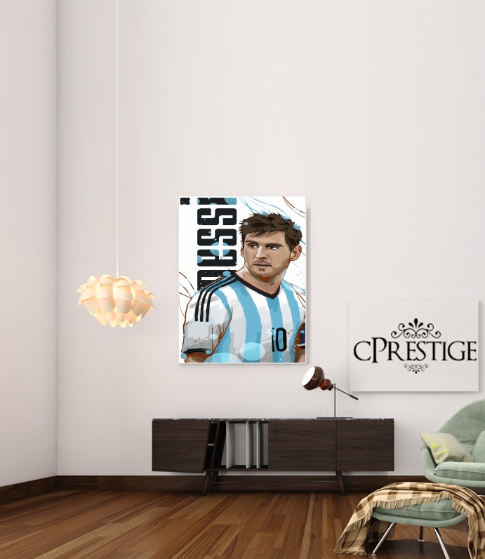  Football Legends: Lionel Messi - Argentina para Poster adhesivas 30 * 40 cm
