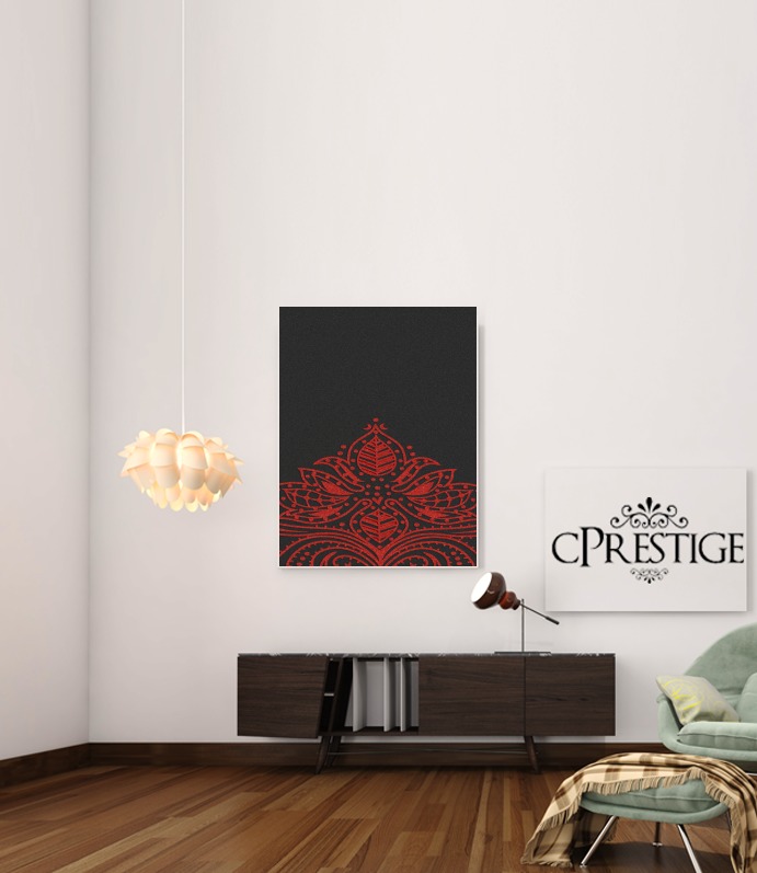  Red Glitter Flower para Poster adhesivas 30 * 40 cm