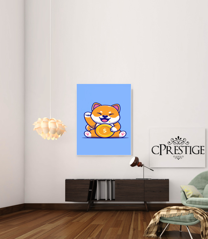  Shiba Inu Crypto para Poster adhesivas 30 * 40 cm