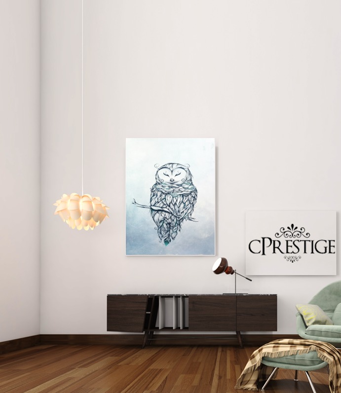  Snow Owl para Poster adhesivas 30 * 40 cm