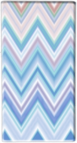  BLUE COLORFUL CHEVRON  para batería de reserva externa portable 1000mAh Micro USB