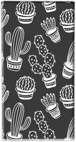  Cactus Pattern Black Vector para batería de reserva externa portable 1000mAh Micro USB