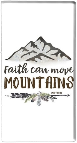  Faith can move montains Matt 17v20 Bible Blessed Art para batería de reserva externa portable 1000mAh Micro USB