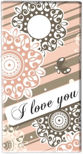  Flower Pastel I love you para batería de reserva externa portable 1000mAh Micro USB