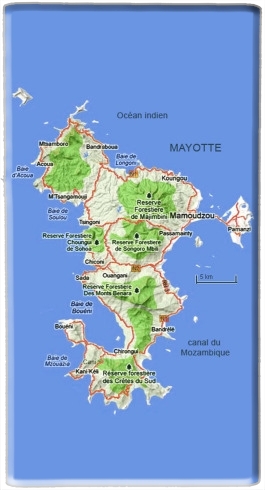  Mayotte Carte 976 para batería de reserva externa portable 1000mAh Micro USB