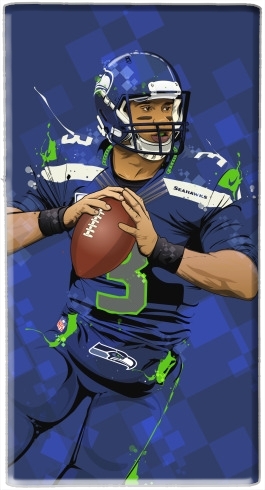  Seattle Seahawks: QB 3 - Russell Wilson para batería de reserva externa 7000 mah Micro USB