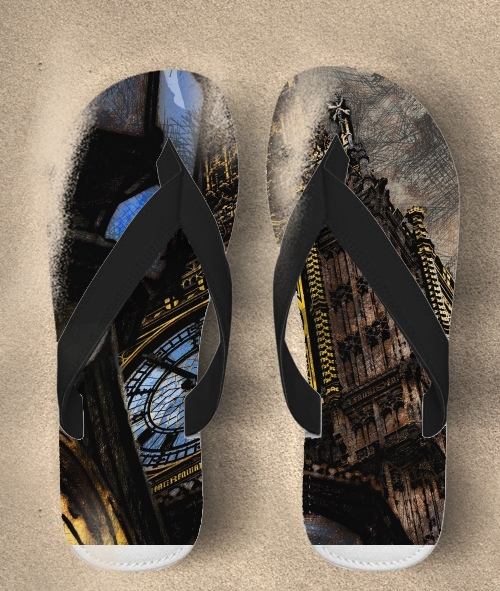  Abstract Big Ben London para Chanclas