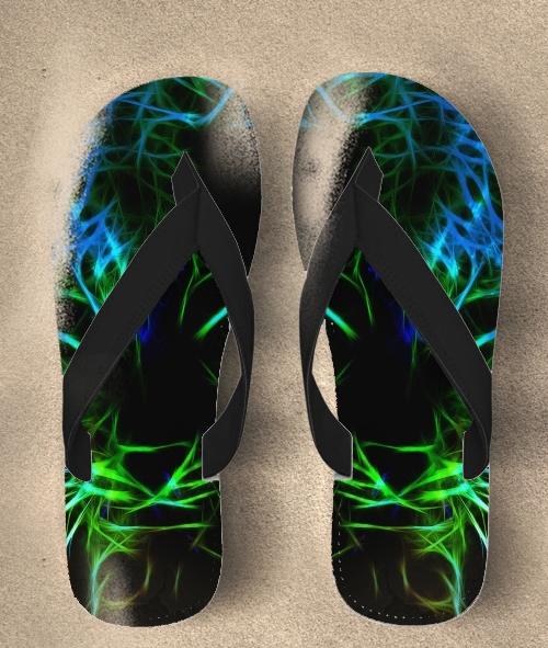  Abstract neon Leopard para Chanclas