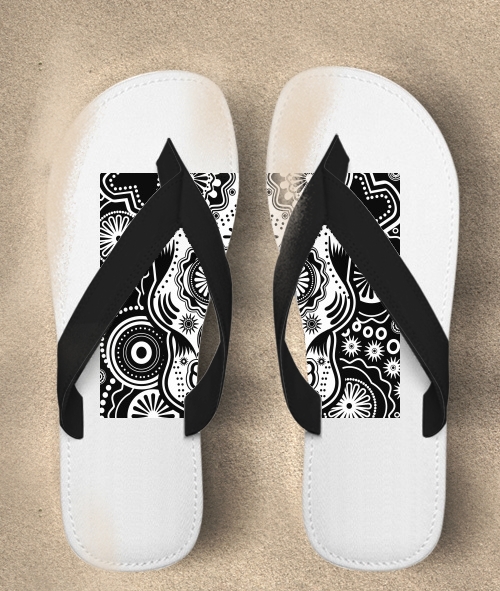  black and white sugar skull para Chanclas