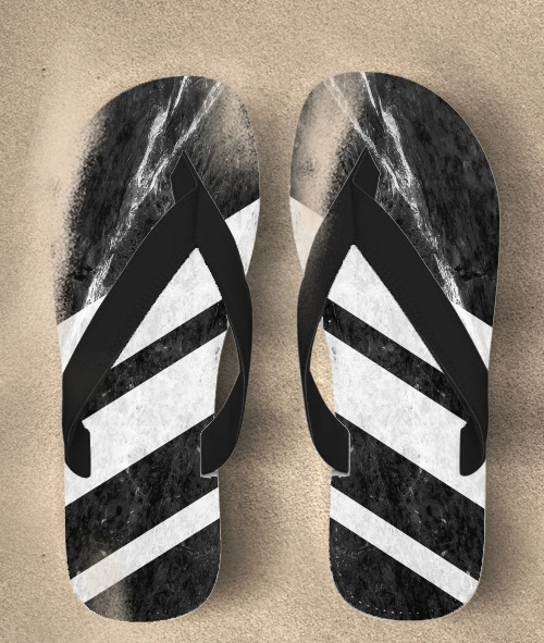  Black Striped Marble para Chanclas