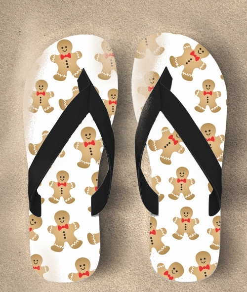  Christmas snowman gingerbread para Chanclas