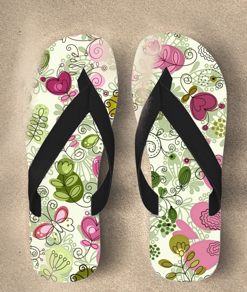  doodle flowers para Chanclas