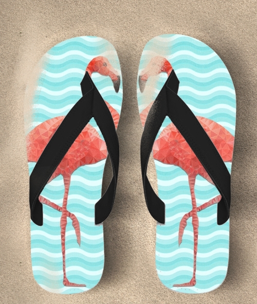  flamingo love para Chanclas