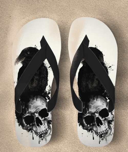  Raven and Skull para Chanclas