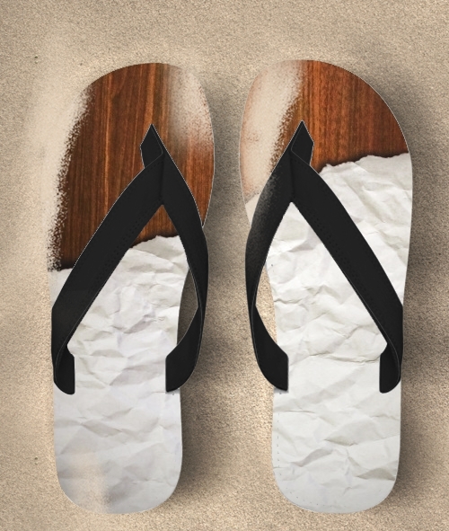  Wooden Crumbled Paper para Chanclas