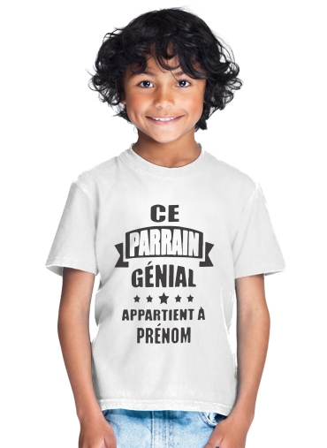  Ce parrain genial appartient a prenom para Camiseta de los niños